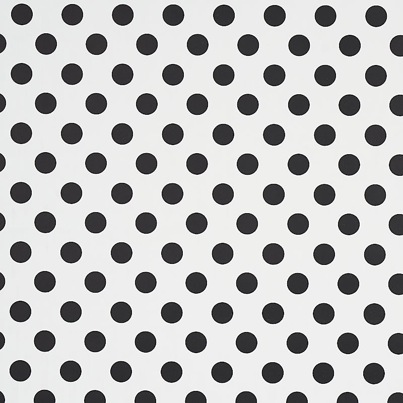 Lady Black & White Polka Dot Wallpaper by Cristina Buckley for Schumacher - SKU 5012610