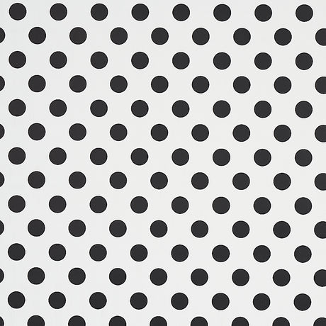 Lady Black & White Polka Dot Wallpaper by Cristina Buckley for Schumacher - SKU 5012610