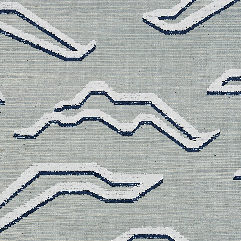 Kata Sisal Mineral by Schumacher Abstract Handprinted Sisal Wallcovering – Schumacher 5012641