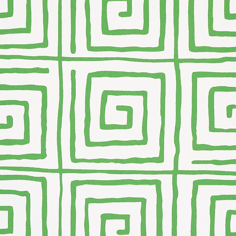 Trousdale Leaf by Cristina Buckley Greek Key Wallpaper – Schumacher 5012811