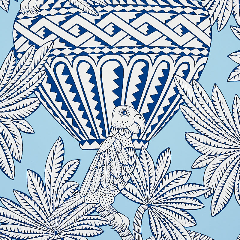 Santarem Sky by Schumacher Mystique Collection Whimsical Tropical Wallpaper – Schumacher 5012820