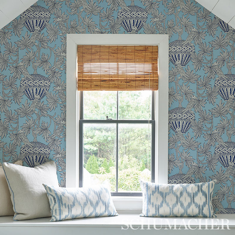 Santarem Sky by Schumacher Mystique Collection Whimsical Tropical Wallpaper – Schumacher 5012820
