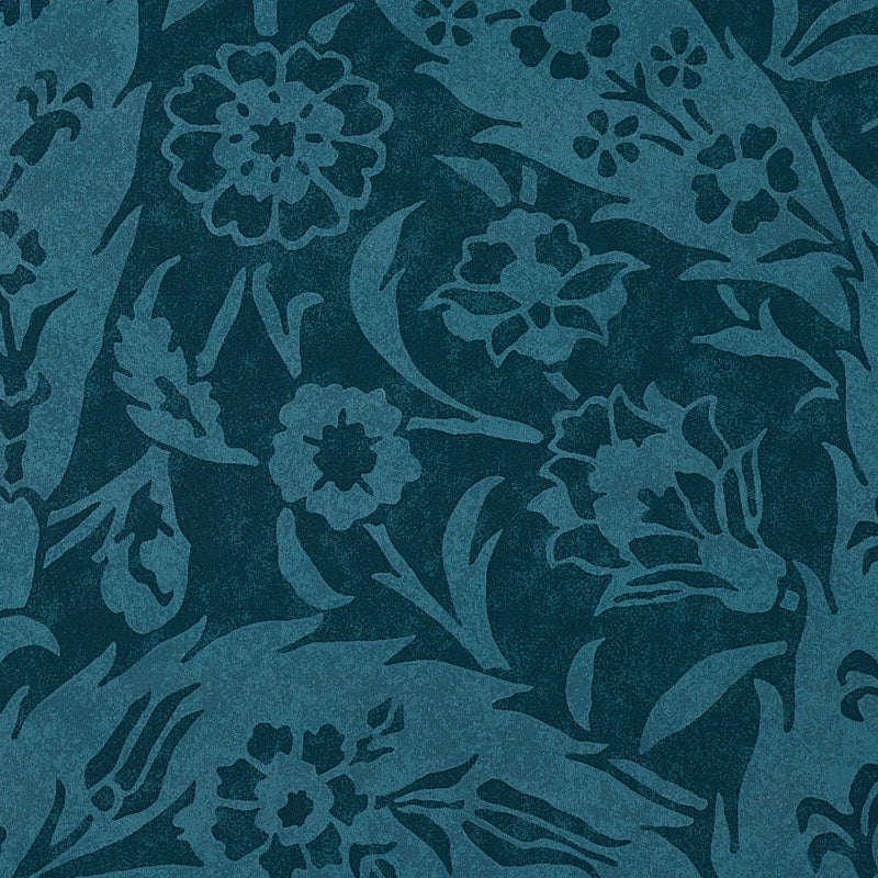 Saz Paisley Peacock by Schumacher Cabana Collection Large-Scale Paisley Wallpaper – 5012903