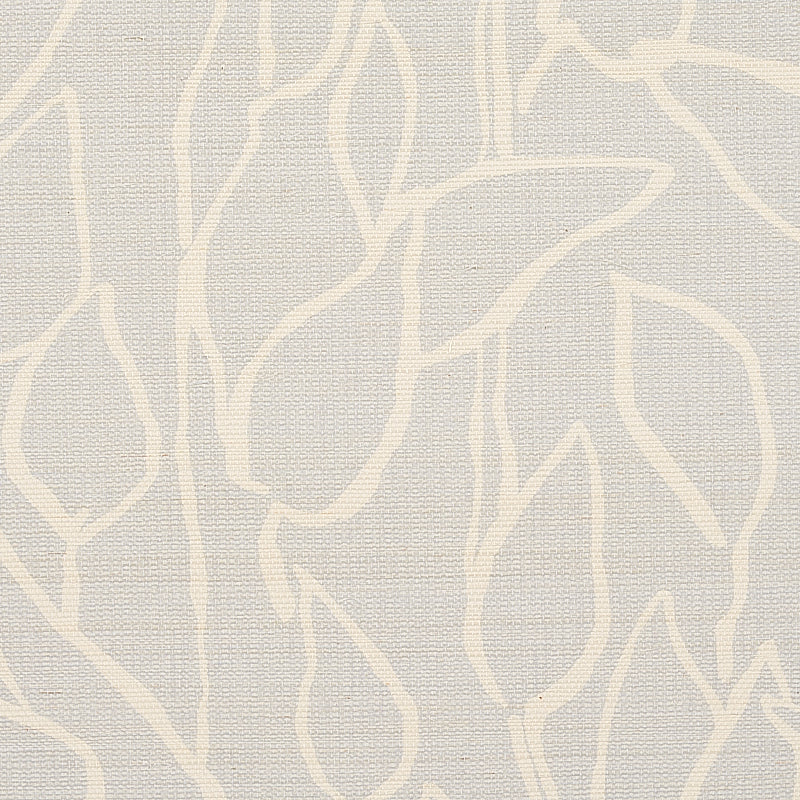Solandra Vine Sisal Sky by Schumacher Botanical Printed Grasscloth Wallpaper – Schumacher 5013041