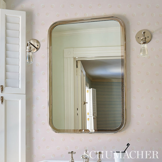 Taylor Pink by Schumacher Modern Polka Dot Wallpaper – Schumacher 5013082