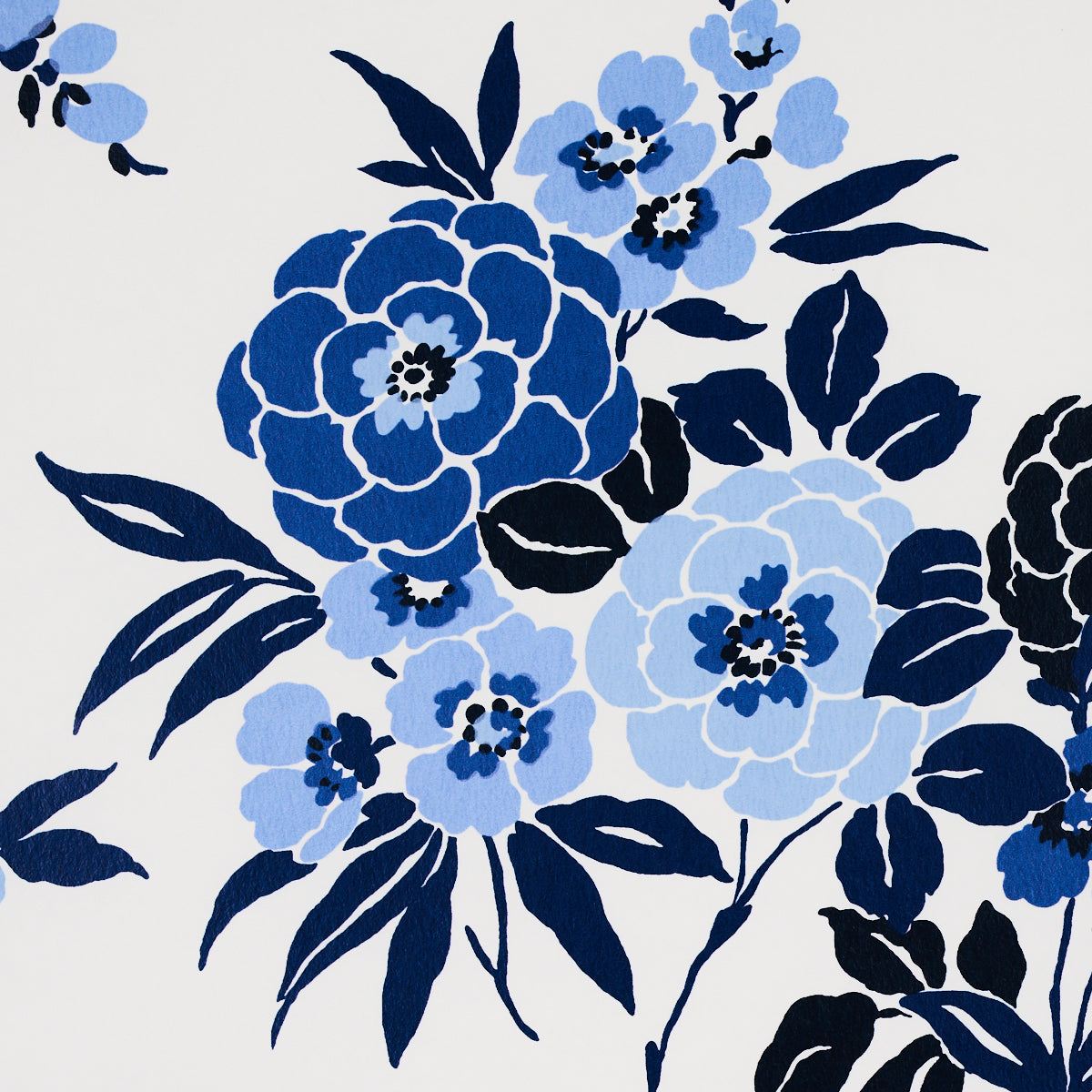 Valentina Floral Blues by Schumacher Modern Floral Wallpaper – Orient Express Collection 5013130