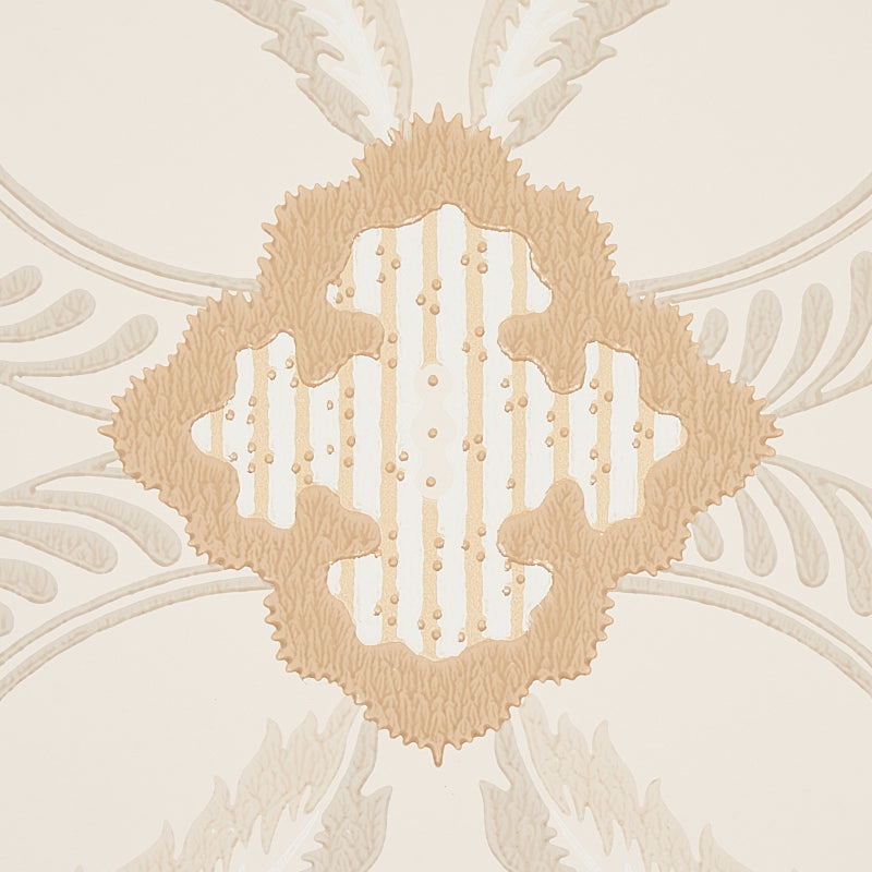 Front Waltz Grey & Gold by Schumacher Elegant Trellis Floral Wallpaper – Schumacher 5013151
