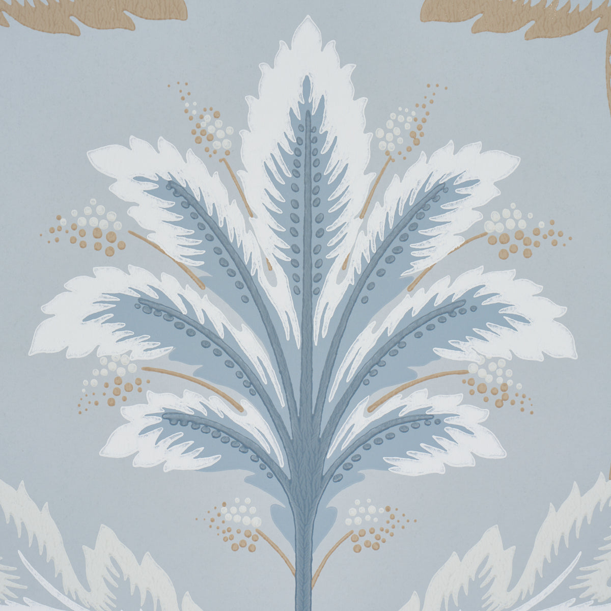Front Waltz Light Blue by Schumacher Botanical Trellis Wallpaper – Wallflowers II Collection 5013152