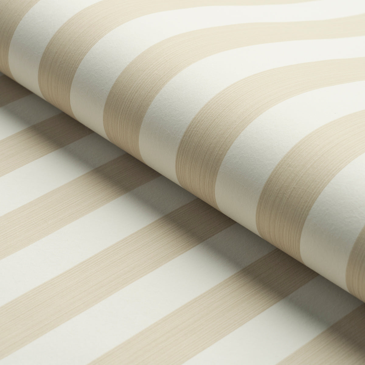 Edwin Stripe Medium Straw by Schumacher Classic Neutral Striped Wallpaper – Schumacher 5013611