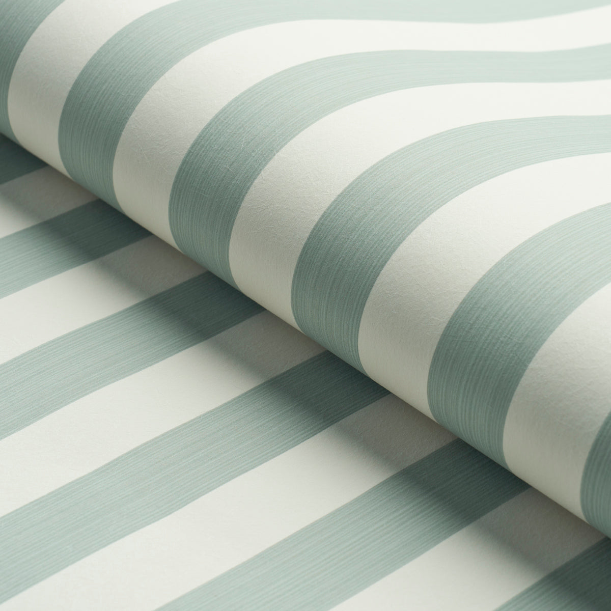 Edwin Stripe Medium Eucalyptus by Schumacher Classic Stripe Wallpaper – Schumacher 5013613