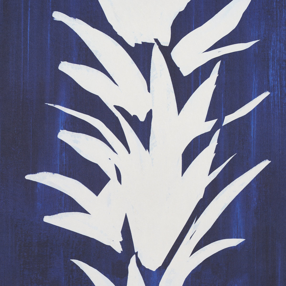 White Lotus Cobalt by Backdrop Painterly Botanical Wallpaper – Schumacher 5013661