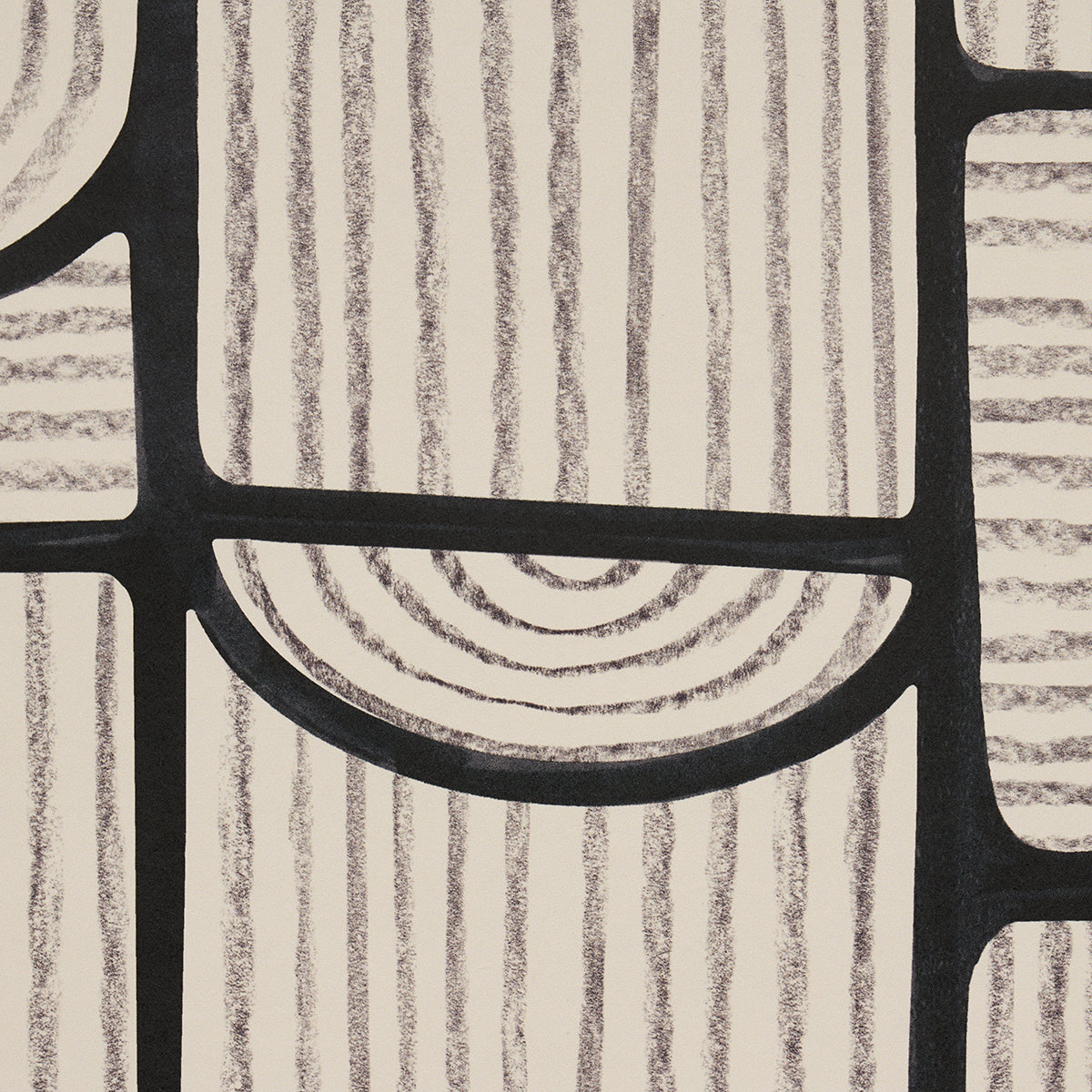 Bloomsbury Carbon by Backdrop Modern Geometric Wallpaper – Schumacher 5013685