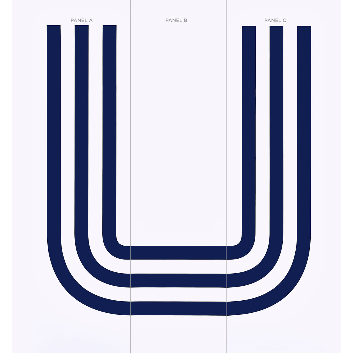 Virginia Panel C Cobalt by Victor Glemaud Modern Stripe Wallpaper Panel – Schumacher 5013801