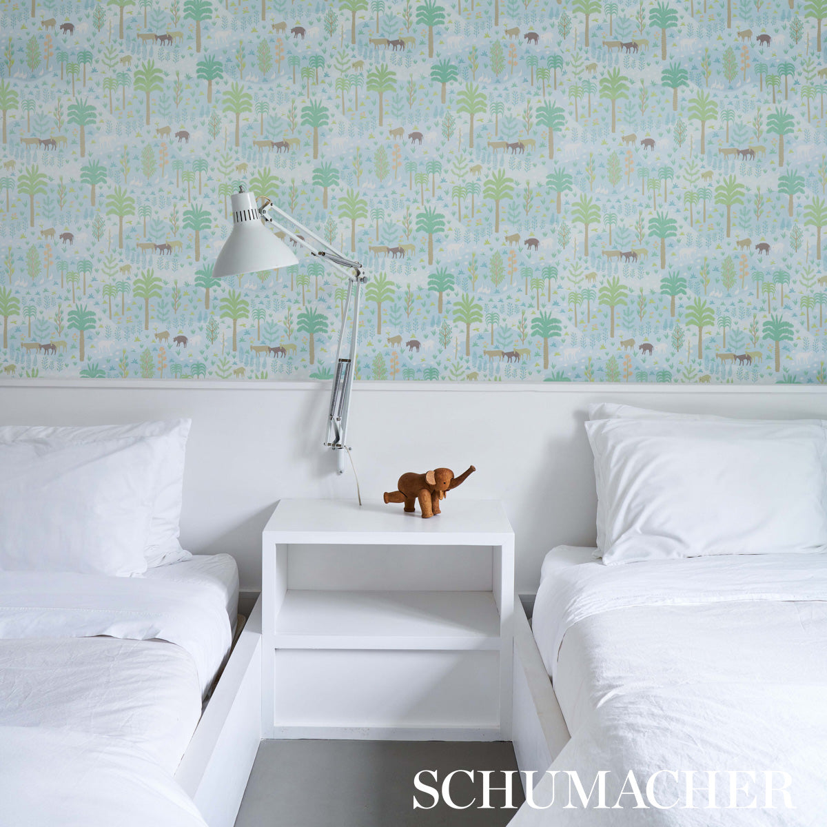 Las Colinas Blue Pastoral Landscape Wallpaper by Schumacher – 5013981