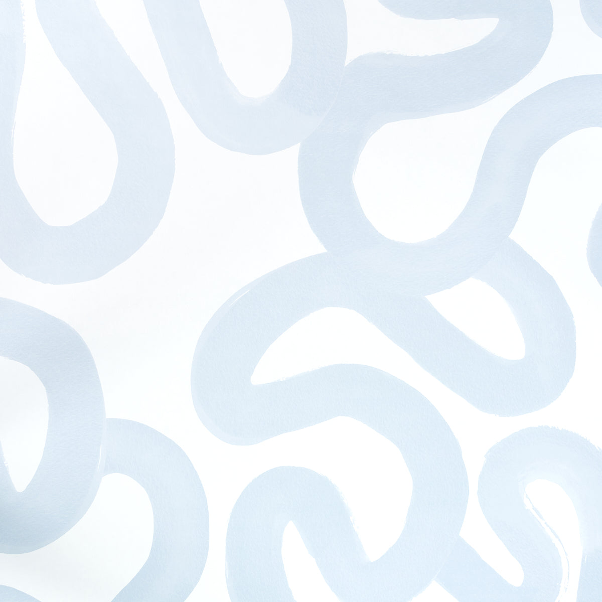 Trace wallpaper in Sea by Hadiya Williams for Schumacher, featuring a gestural, painterly abstract design in blue tones.