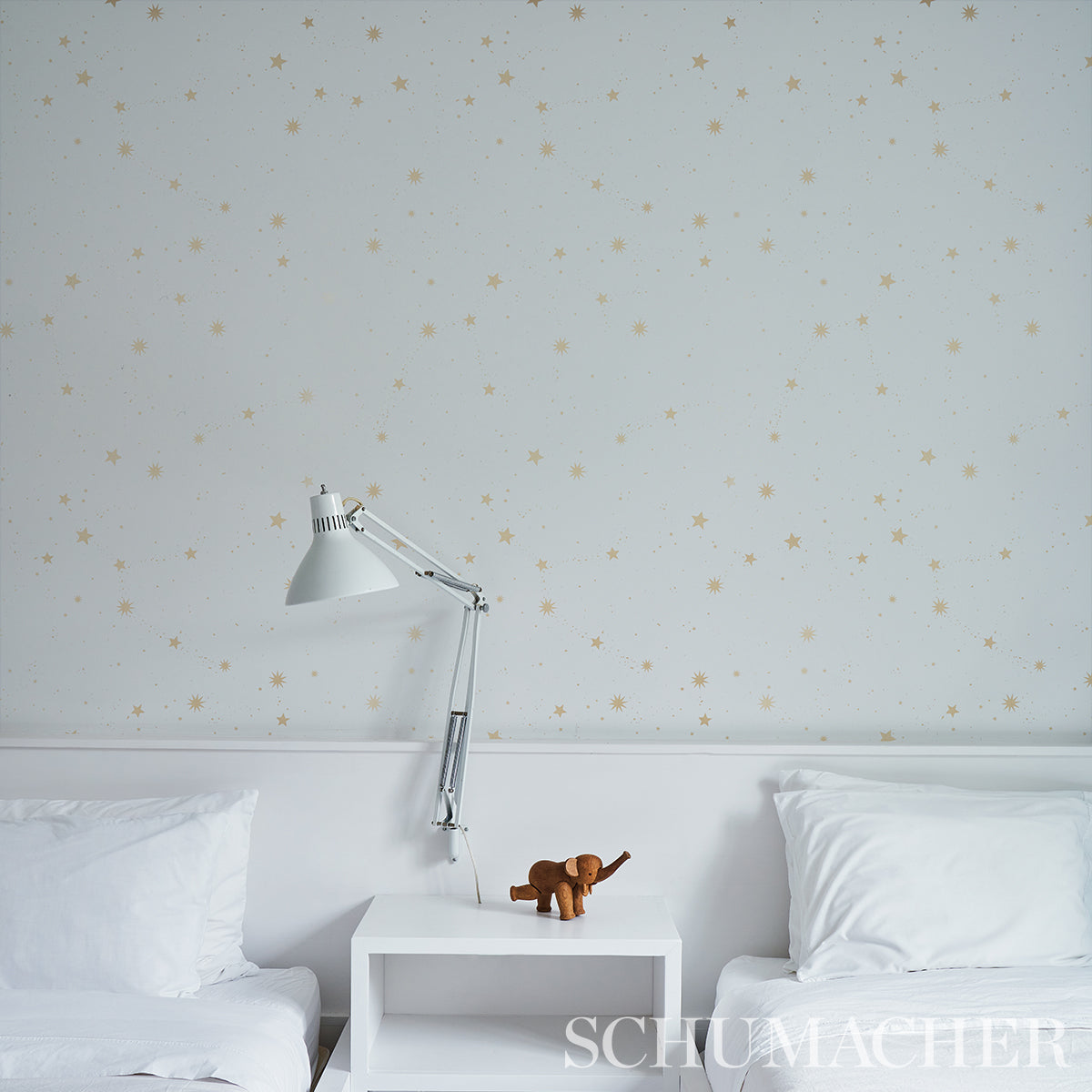 Scattered Stars Ivory by Marie-Chantal Schumacher Wallpaper – Schumacher 5014140