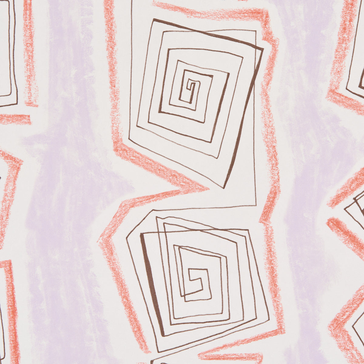 Taboo Warm Lilac by Backdrop Abstract Doodle Stripe Wallpaper – Schumacher 5014212