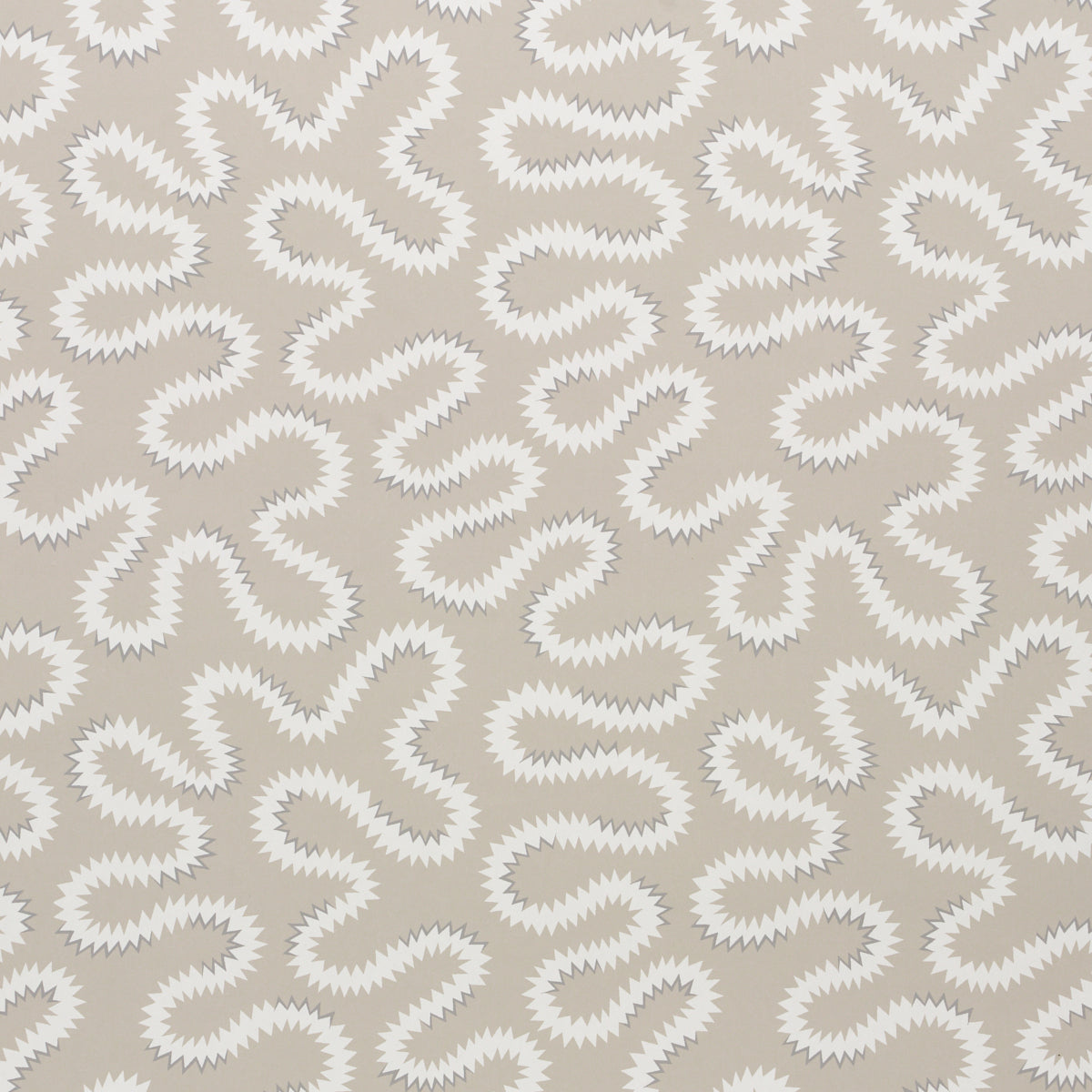 Zoelie wallpaper in natural by Schumacher features a modern vermicelli motif in a neutral colorway, ideal for adding playful texture to any room.