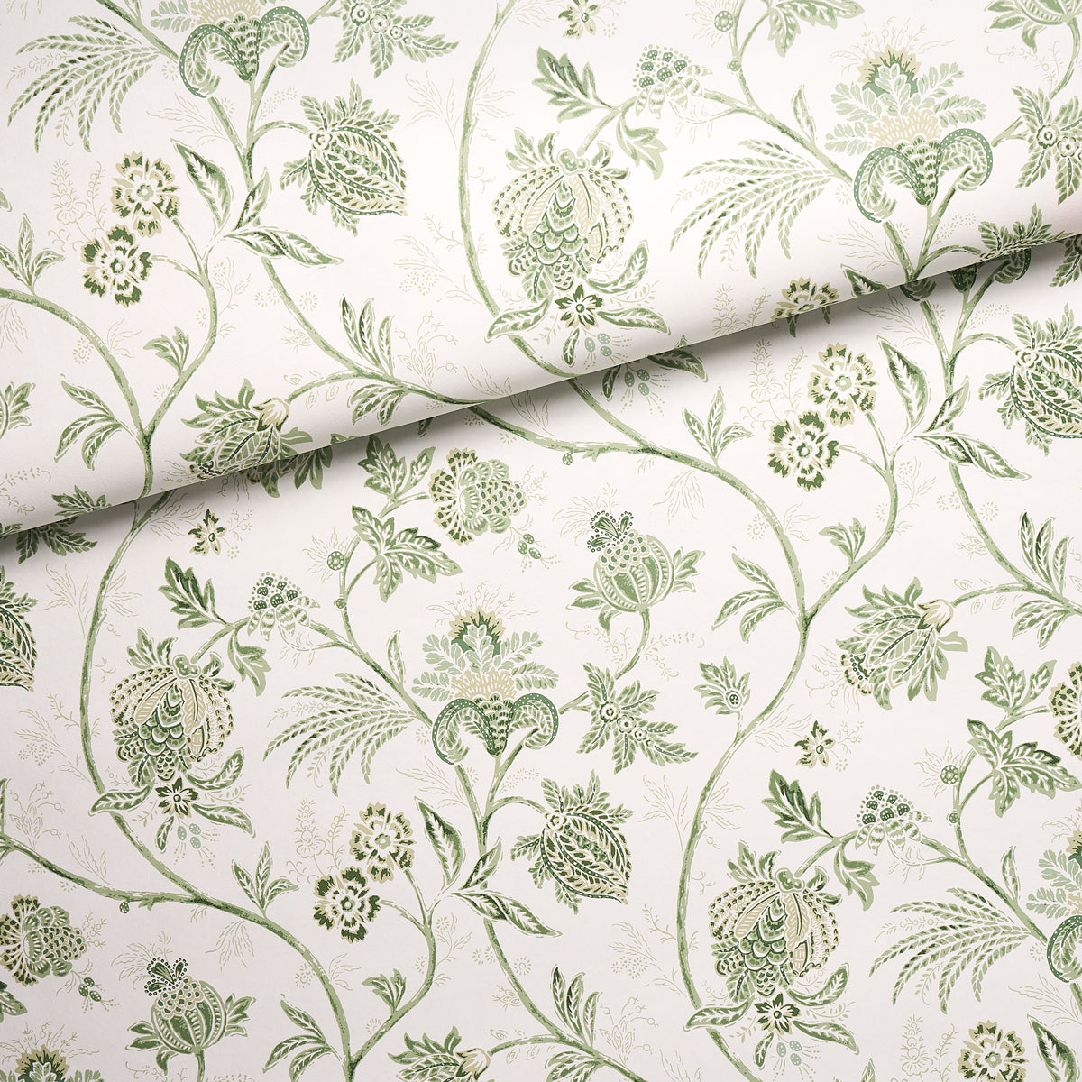 Chinoiserie Vine Leaf Green by Mark D. Sikes Botanical Wallpaper – Schumacher 5014351