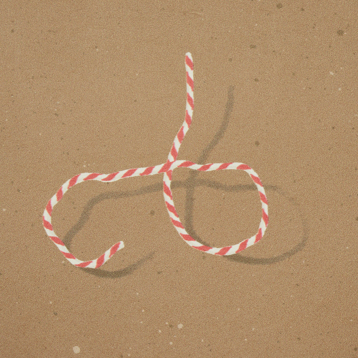 Butcher String Red and White on Brown by Charlap Hyman & Herrero Wallpaper – Schumacher 5014471