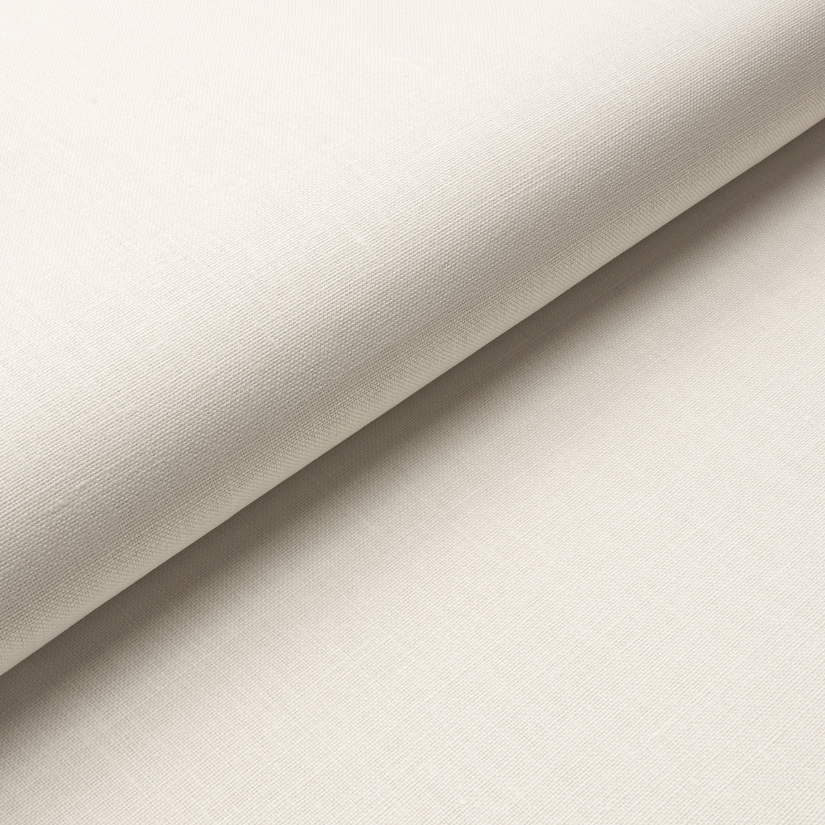 Ivory Belgian linen-look wallcovering with subtle texture, styled in a serene interior setting.