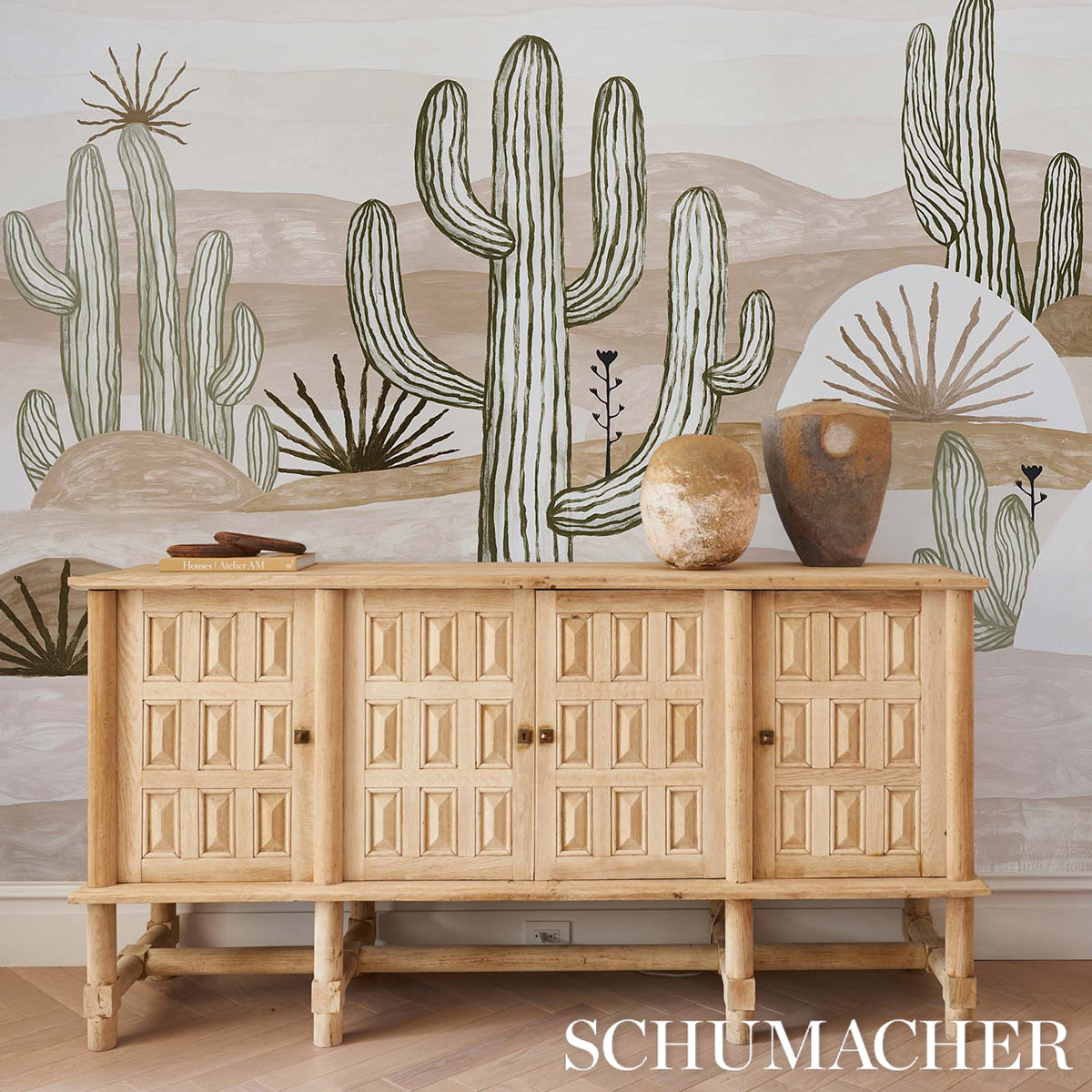Desert Scape Panel Set Mojave by Abel Macias Scenic Wallpaper Mural – Schumacher 5014611