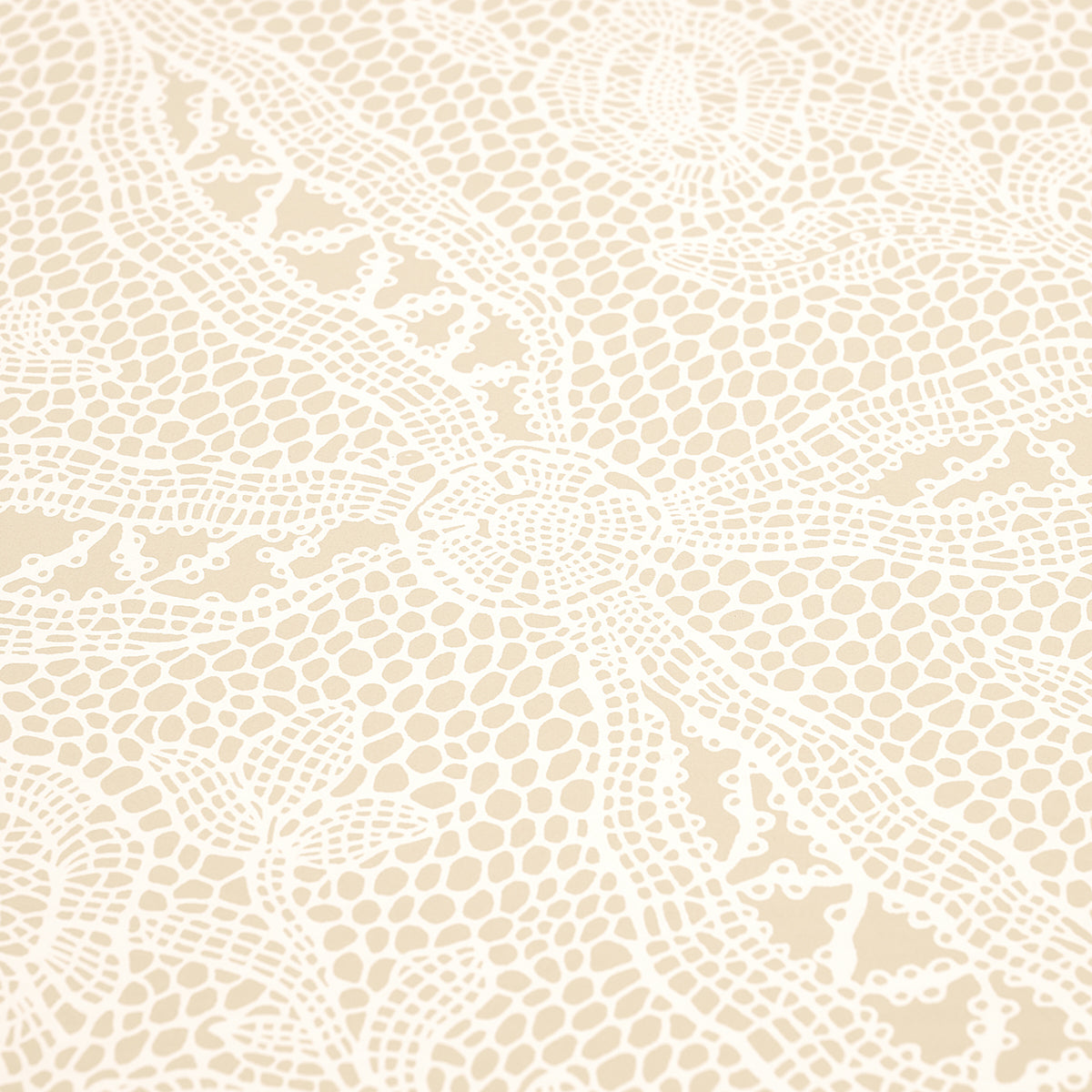 Cosette Lace Sand by Schumacher Intricate Floral Lattice Wallpaper – Schumacher 5014721