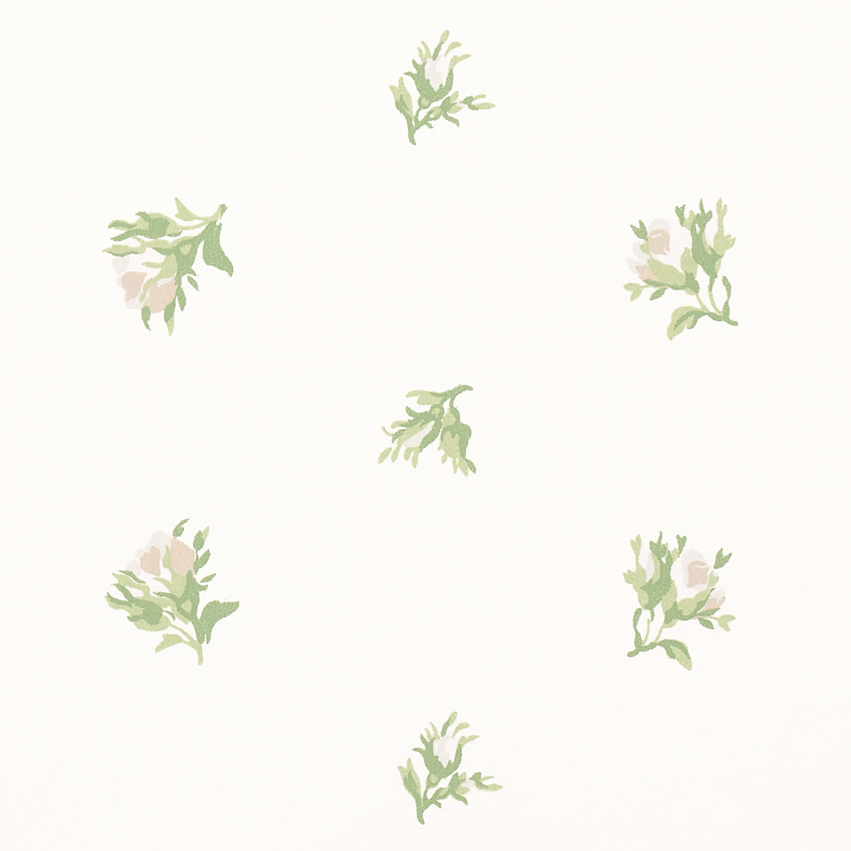 Margie Floral Gris by Schumacher Delicate Small-Scale Rosebud Wallpaper – Schumacher 5014741