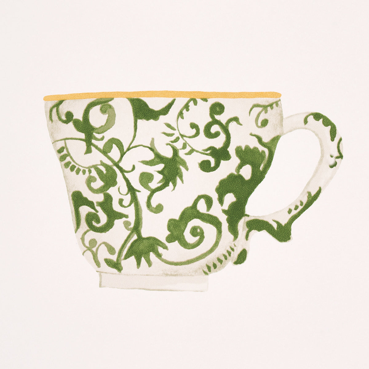 Onie's Teacups Spring Green by Schumacher Chinoiserie Teacup Wallpaper – Schumacher 5014781