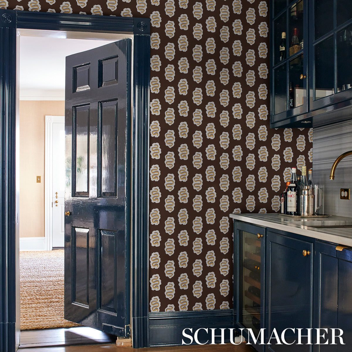 ELSA Amber by Schumacher REGINE Collection Designer Wallpaper – 5014812