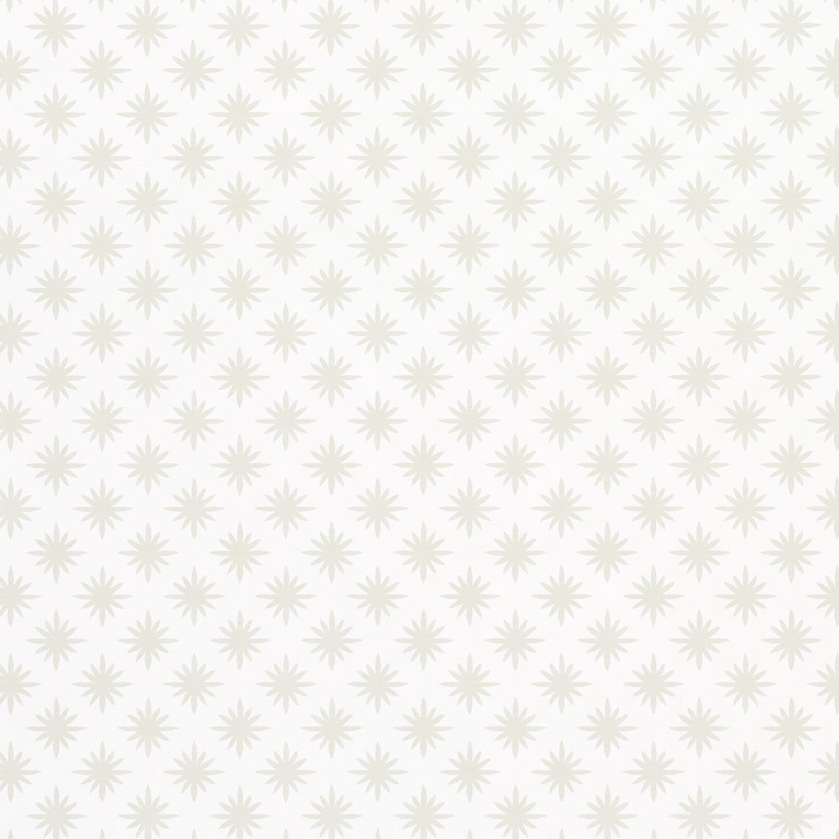 Star Anise Mink wallpaper by Neisha Crosland for Schumacher, delicate small-scale star pattern in neutral tones, shown in styled and detail views.