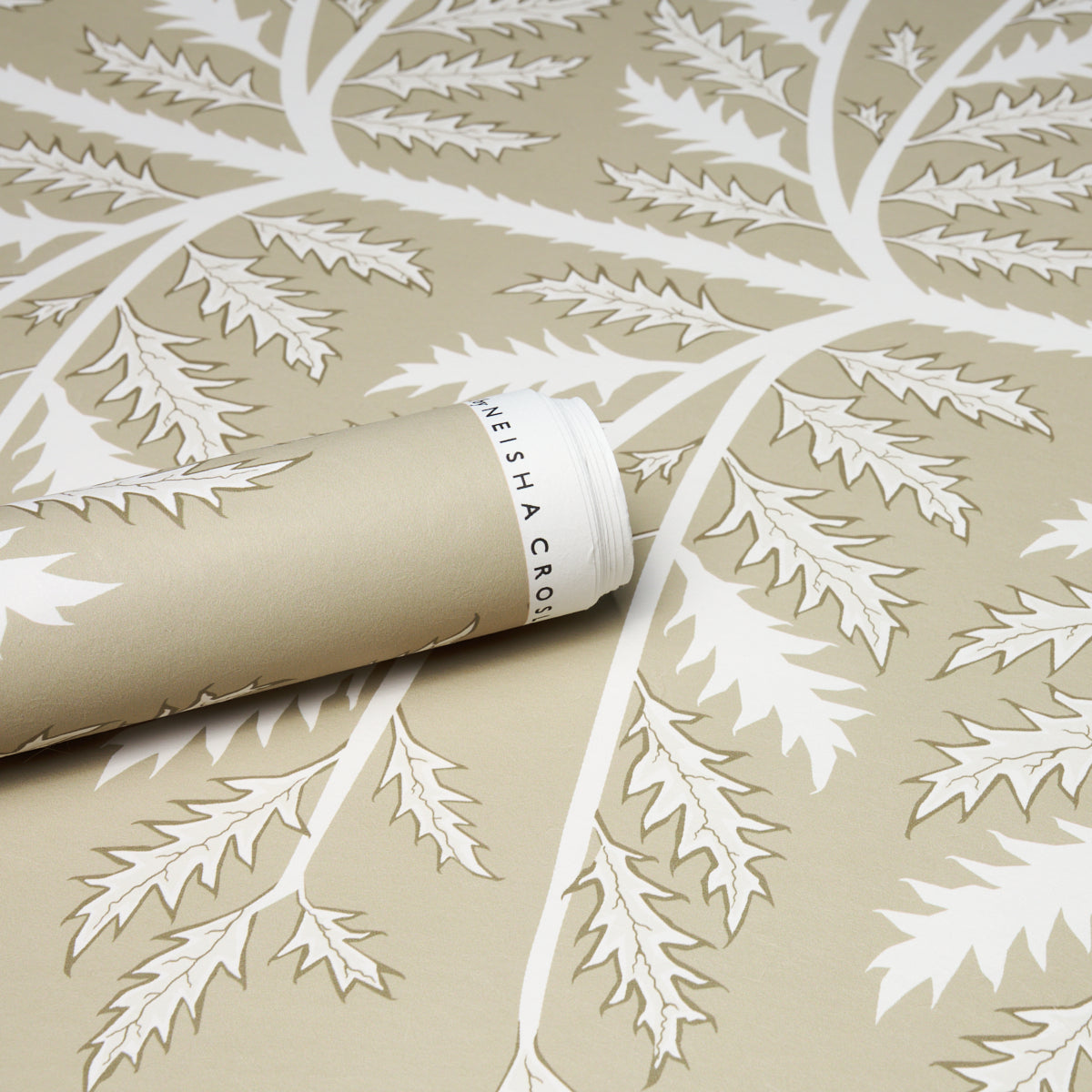 Thistle Neutral by Neisha Crosland Digital Print Wallpaper – Schumacher 5014951