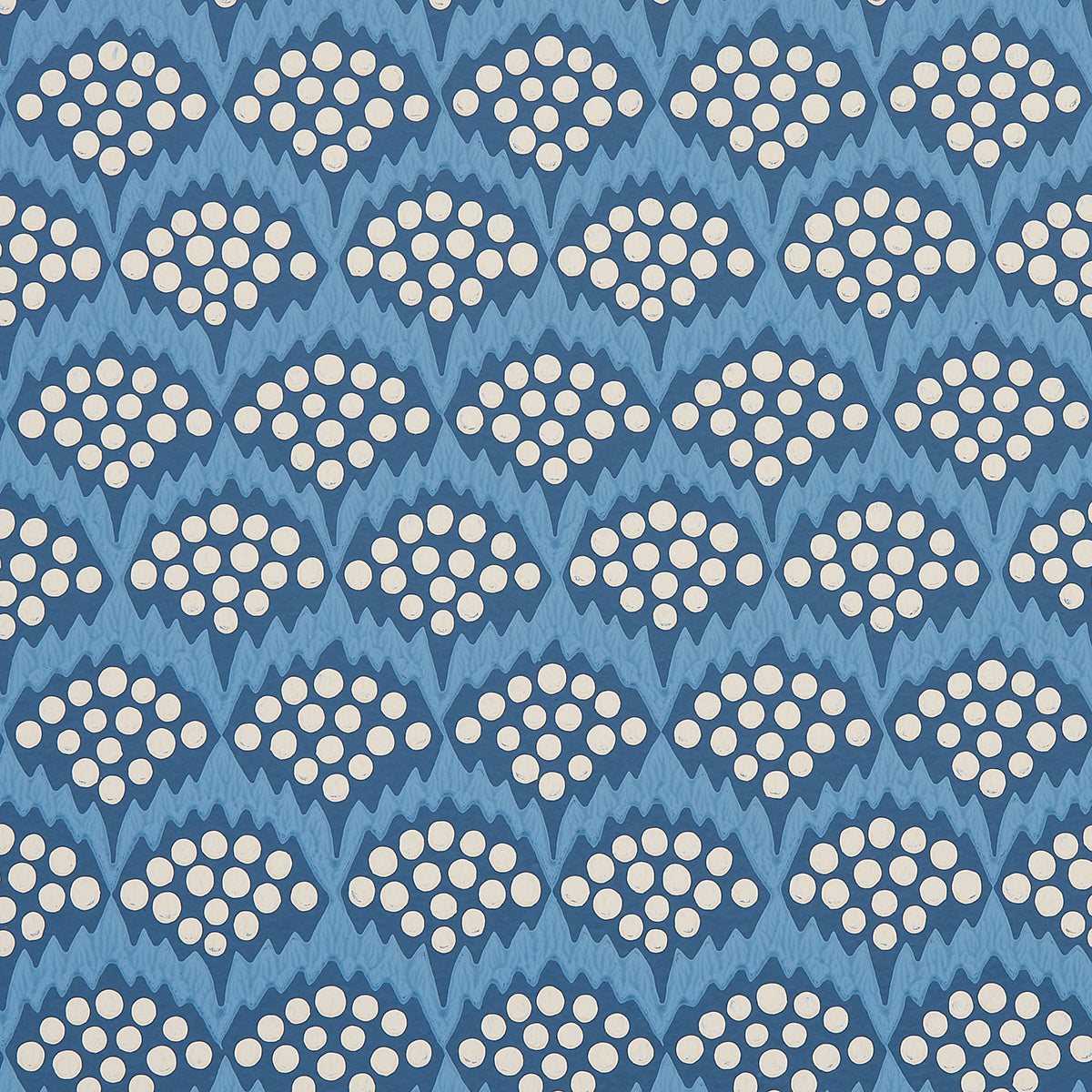 Pollen French Blue by Neisha Crosland Abstract Floral Wallpaper – Schumacher 5014960