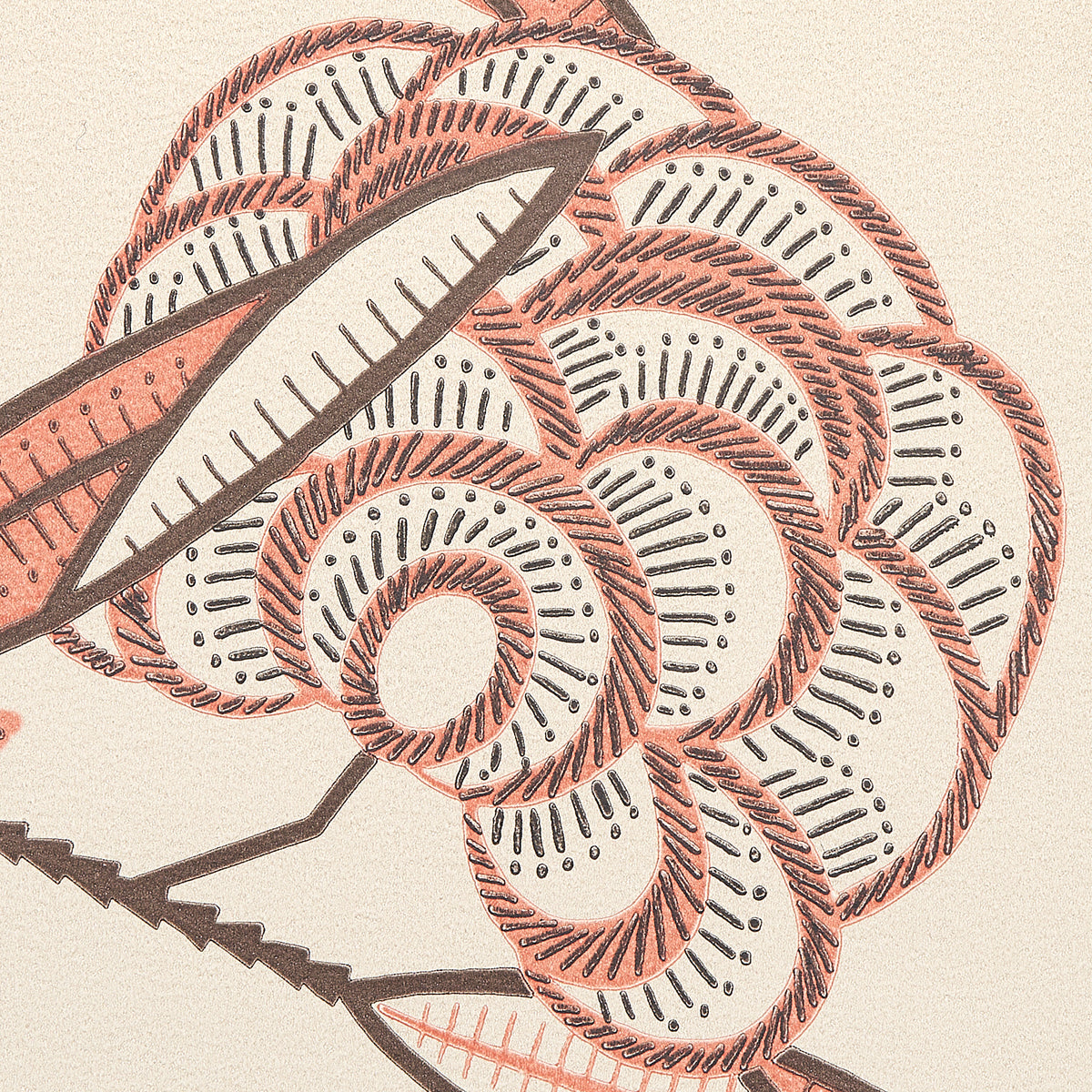 Jacob's Tree Old Rose by Neisha Crosland Modern Jacobean Magnolia Wallpaper – Schumacher 5015030