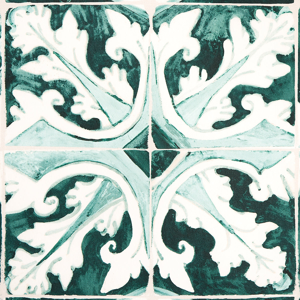 Azulejos Emerald by Mary McDonald Designer Wallpaper – Schumacher 5015121