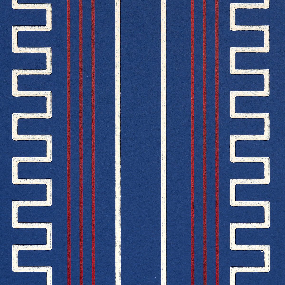 Greco Stripe Navy New Black by Mary McDonald Schumacher Wallpaper – Schumacher 5015141