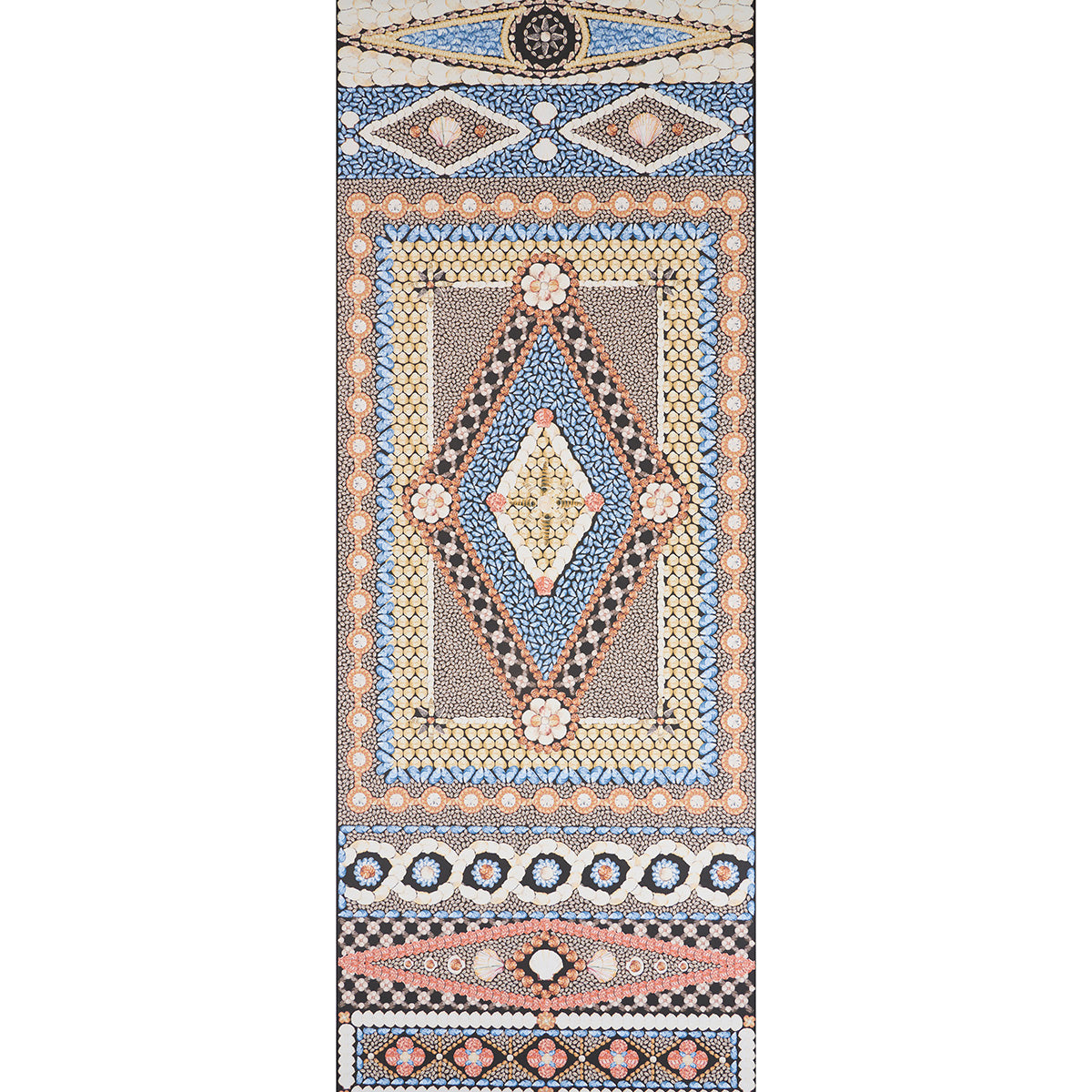 Shell Grotto Panel B wallpaper by Mary McDonald for Schumacher, featuring a hand-painted seashell motif in onyx multi colors.