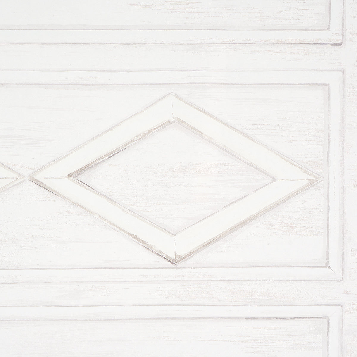 Swedish Manor Panel A White by Mary McDonald Neoclassical Panel Wallpaper – Schumacher 5015170