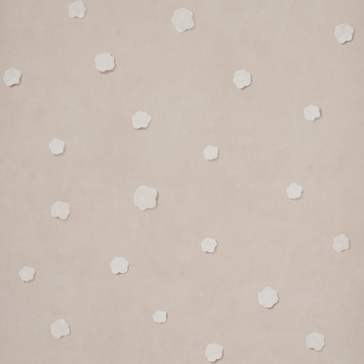 Heavenly Bodies Sand by Backdrop abstract star and cloud wallpaper on uncoated nonwoven material, shown in a modern living room setting.