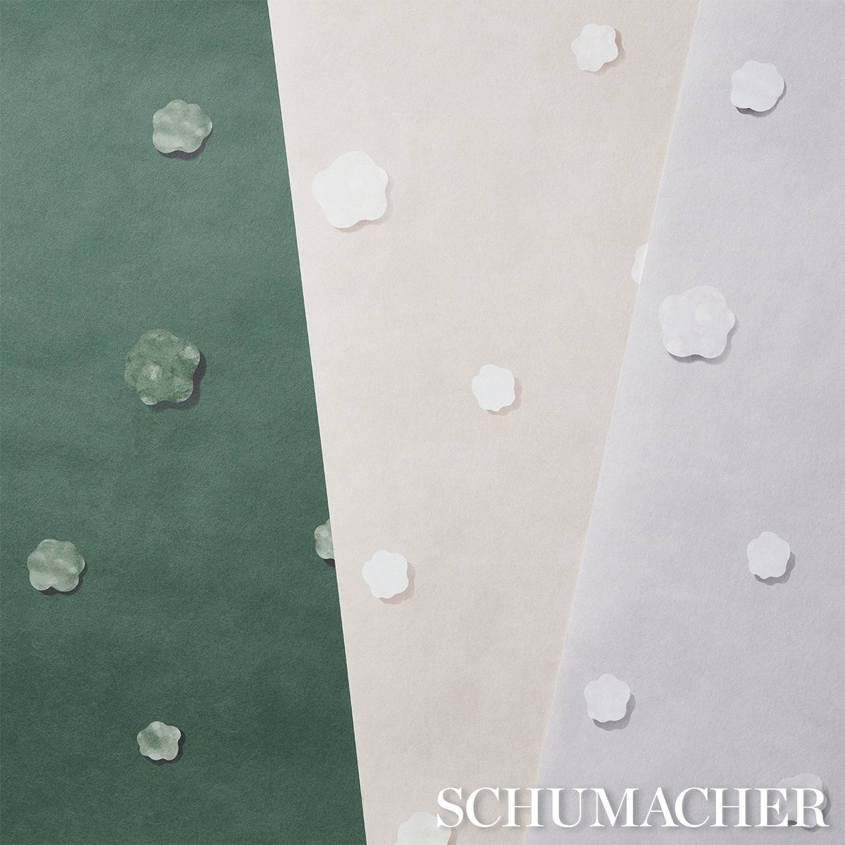 Heavenly Bodies Deep Green by Schumacher Abstract Star Cloud Wallpaper – Schumacher 5015272