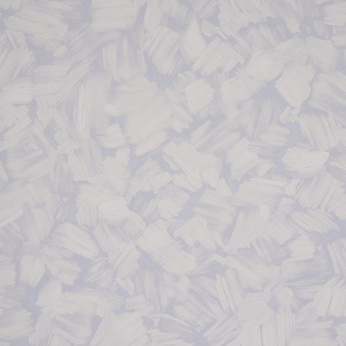 Atmos in Cool Lilac by Backdrop for Schumacher – abstract impressionist brushstroke wallpaper in soft purple tones, shown in styled and detail views.