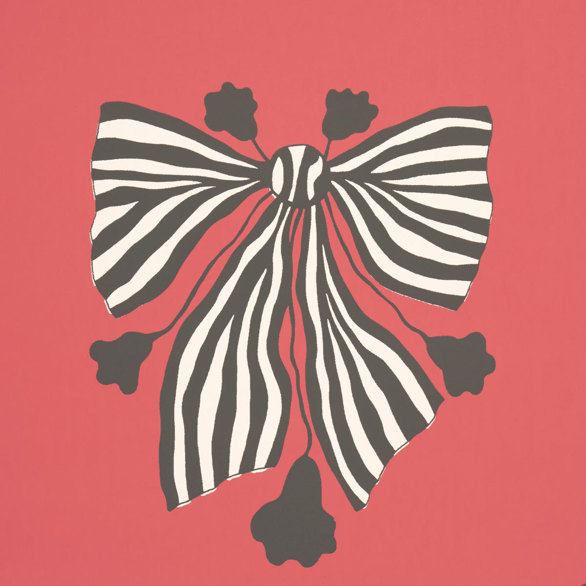 Bow-Wow-Wow Red by Schumacher Marian McEvoy Collection Wallpaper – Schumacher 5015471