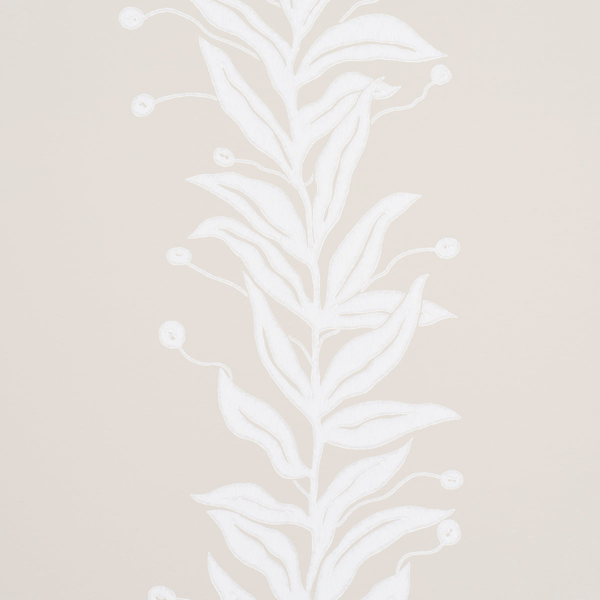 Tendril Stripe Natural by Marian McEvoy Botanical Stripe Wallpaper – Schumacher 5015491