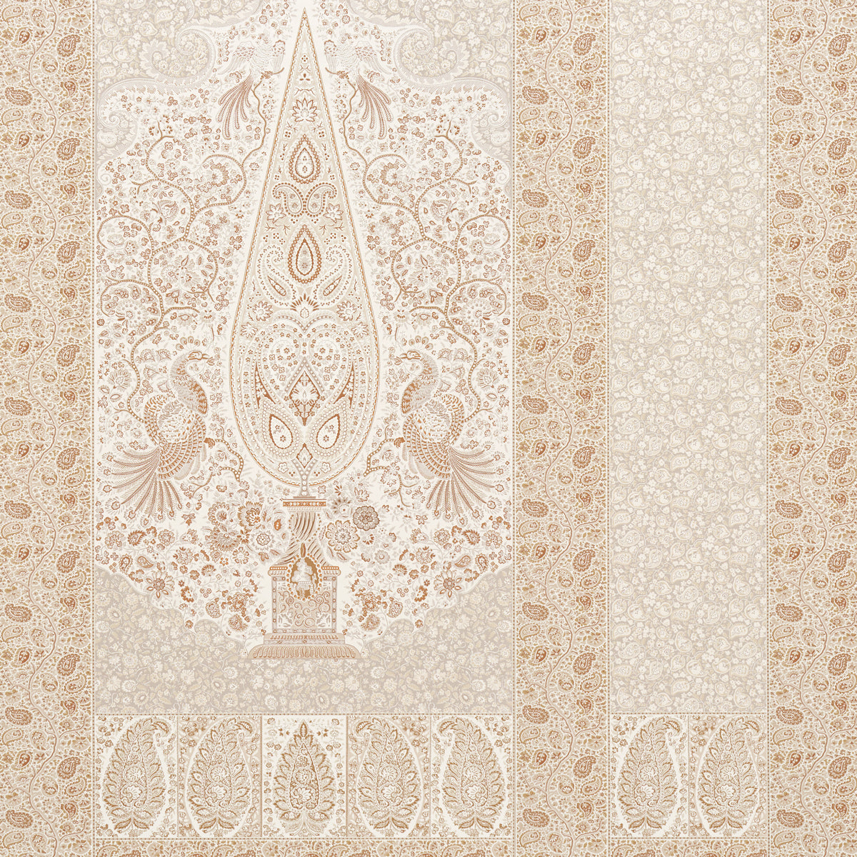 Colmery Paisley Panel Set Parchment by Schumacher – LE MAX Collection Large-Scale Paisley Wallpaper 5015511