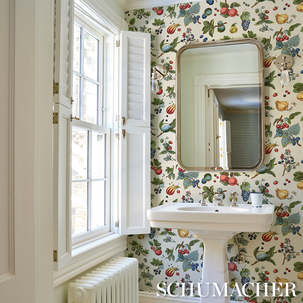 Berry Grove Ivory Botanical Fruit Wallpaper – Schumacher 5015652