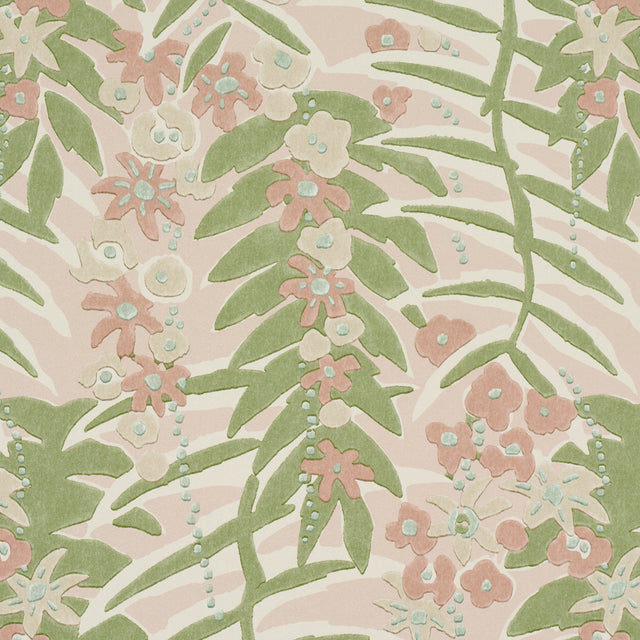 Ashbee Botanical Petal by Schumacher Airy Floral Wallpaper – Schumacher 5016252
