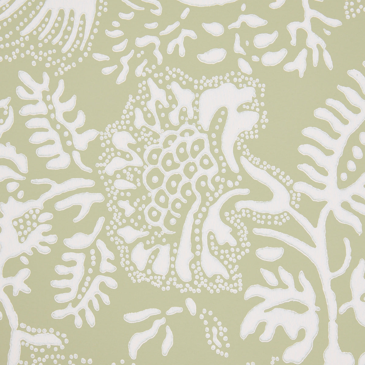 Pomegranate Print Moss by Schumacher Botanical Surface-Printed Wallpaper – Schumacher 5016371