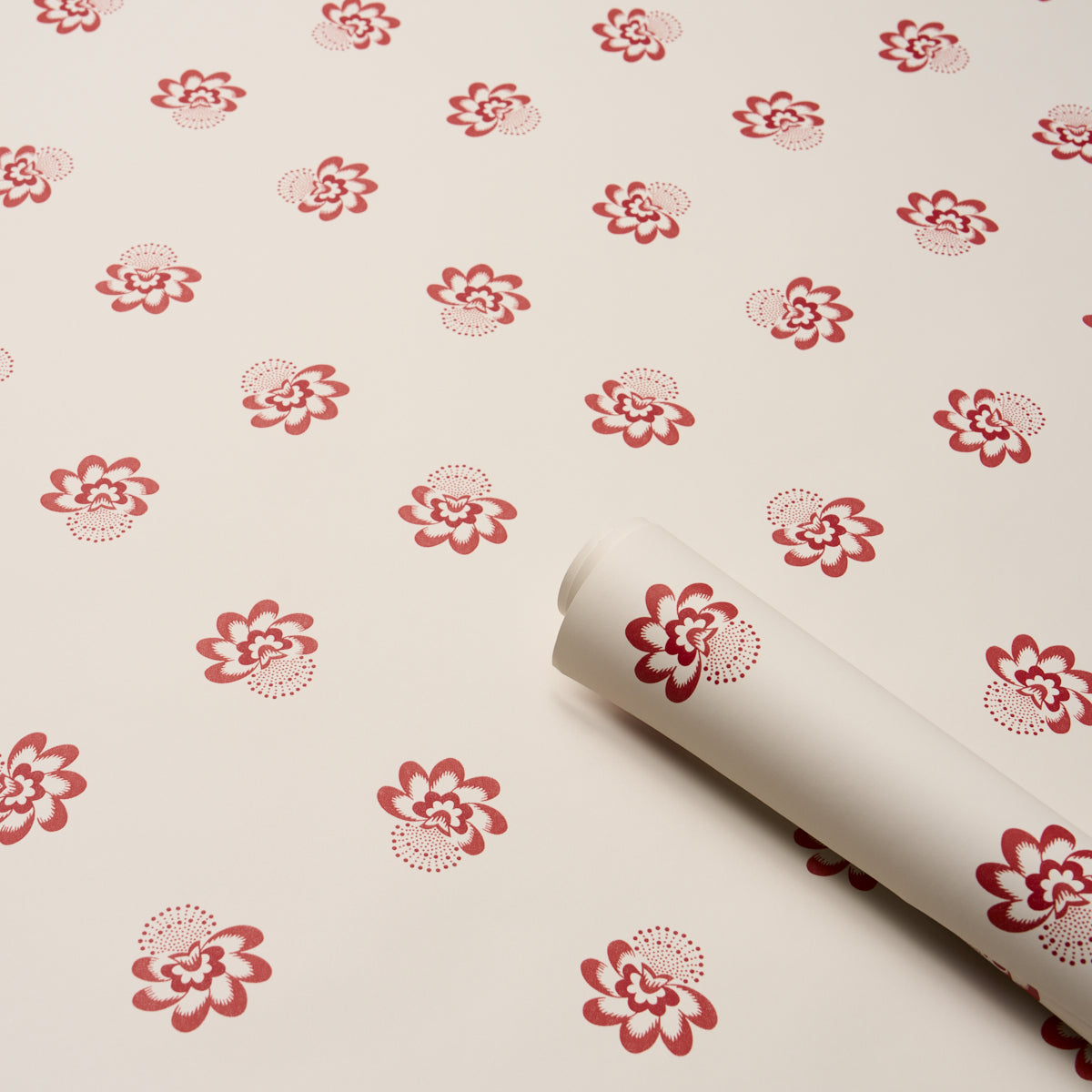 Auclair Floral Red by Schumacher Whimsical Floral Wallpaper – Schumacher 5016480