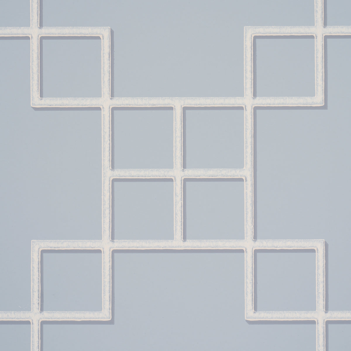 Georgette Trellis Light Blue Geometric Lattice Wallpaper – Schumacher 5016501