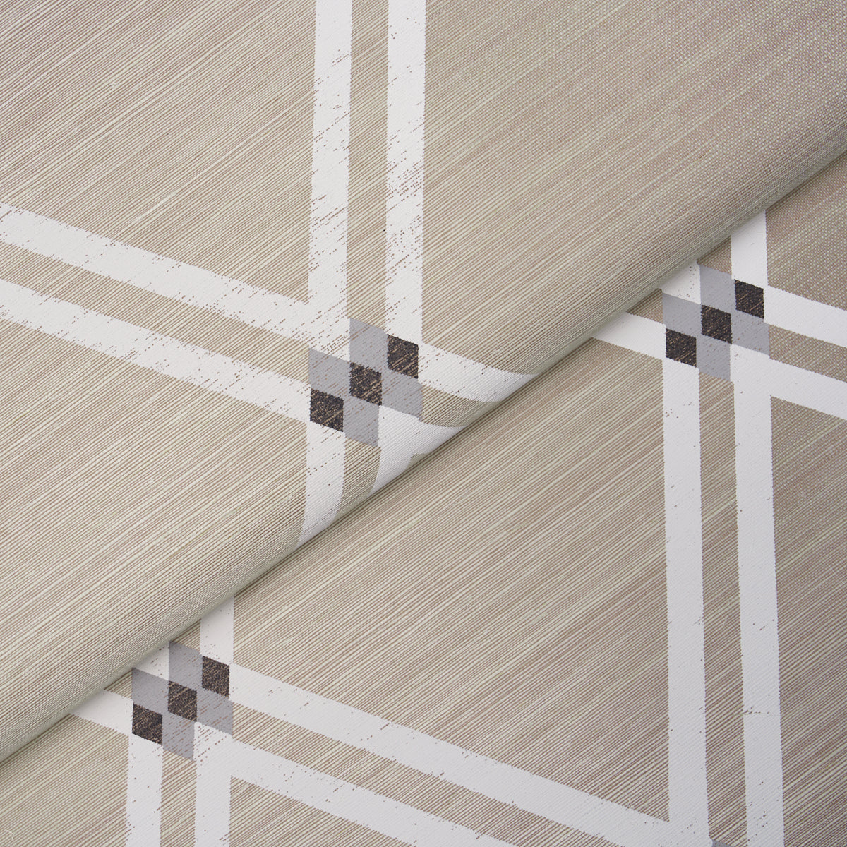 Asolo Sisal Silver by Schumacher Textured Trellis Wallpaper – Schumacher 5016540